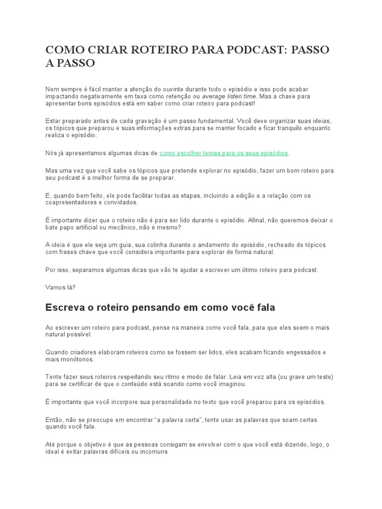 Como Estruturar Um Roteiro _ Guia completo: como escrever um roteiro de ...