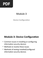 Module-3: Device Configuration