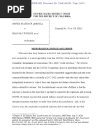 US v. Wiggins opinion and order on request for release