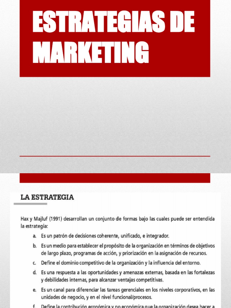 Estrategias de Marketing | Descargar gratis PDF | Planificación | Marketing