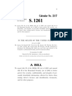 S 1261 RS - PASS ID Act Reported by Senate Committee
