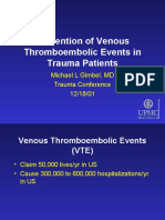 Prevention of Venous Thromboembolic Events in Trauma Patients