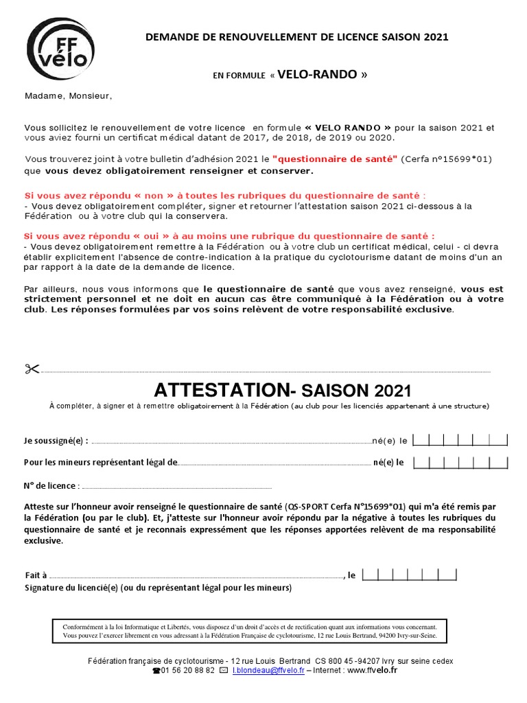 Fédération française de cyclotourisme licence hot sale