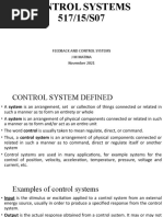 001 Feedback and CONTROL SYSTEMS - Notes