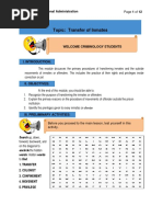 Topic: Transfer of Inmates: Correctional Administration