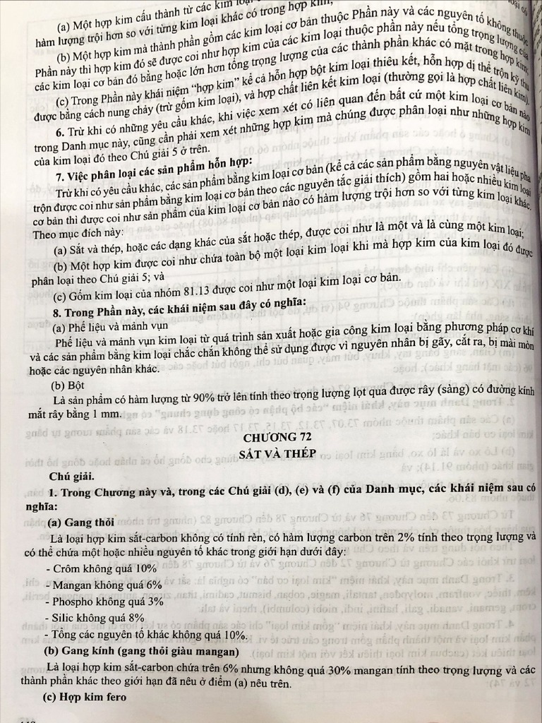 HS Code of Steel in Vietnam PDF