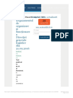 Regulamentul de Organizare Și Funcționare A Direcției Generale Logistice Din 21.
