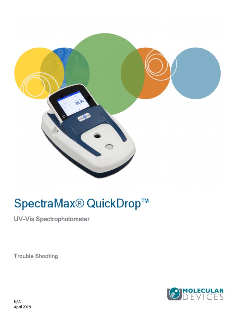 Spectramax Quickdrop Uv Vis Spectrophotometer PDF Absorbance