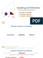 Slides Sampling and Estimation Point and Interval Estimates