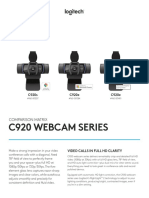 C920 Webcam Series: Comparison Matrix