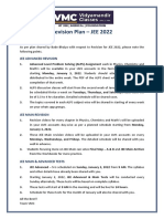 Revision Plan - JEE 2022