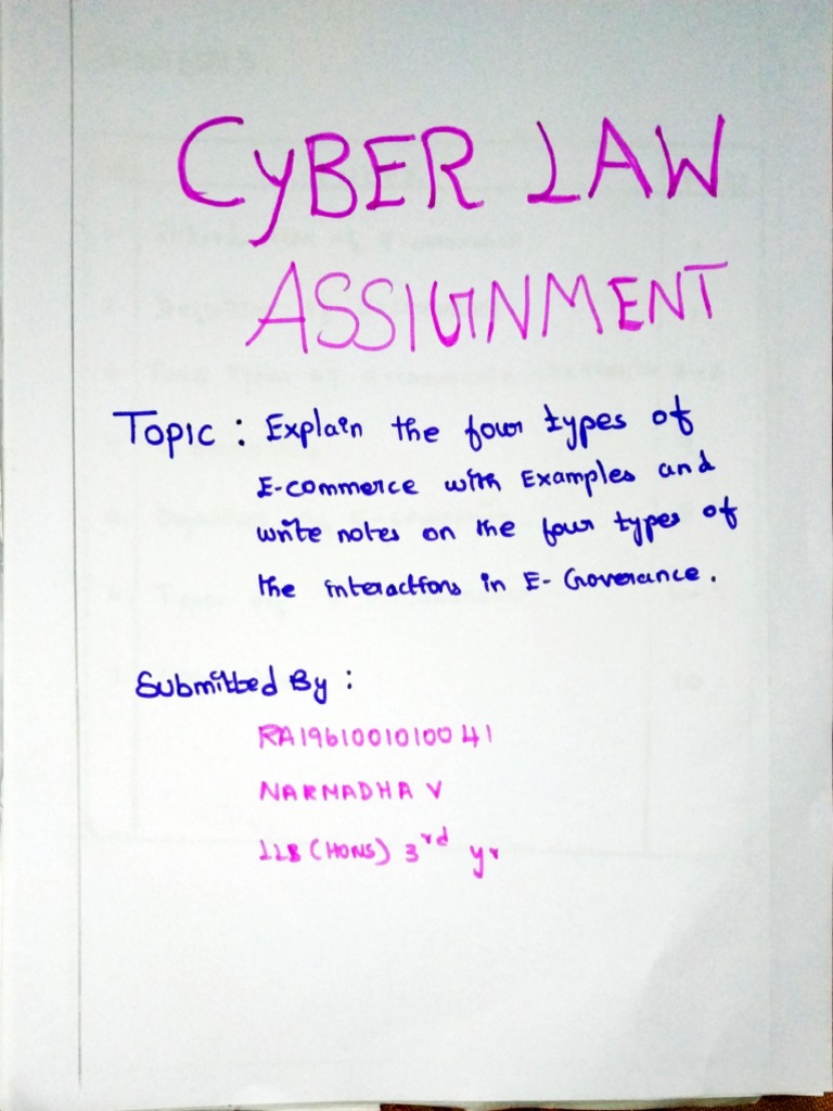 cyber law assignment pdf
