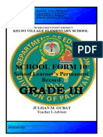 School Form 10: School Learner's Permanent Record