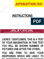 Thematic Apperception Test: Instructions