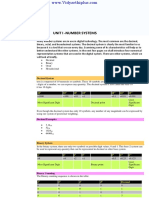 Unit I - Number Systems: Numbering System