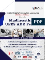 Madhyastham UPES ADR Fest'22 - Brochure