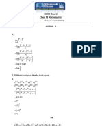 CBSE Board Class XI Mathematics Sample Paper - 10 Solution
