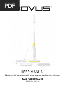 User Manual: Nano Floor Steamer