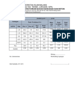 Rekap Data Pratikum Beton Kelompok 6