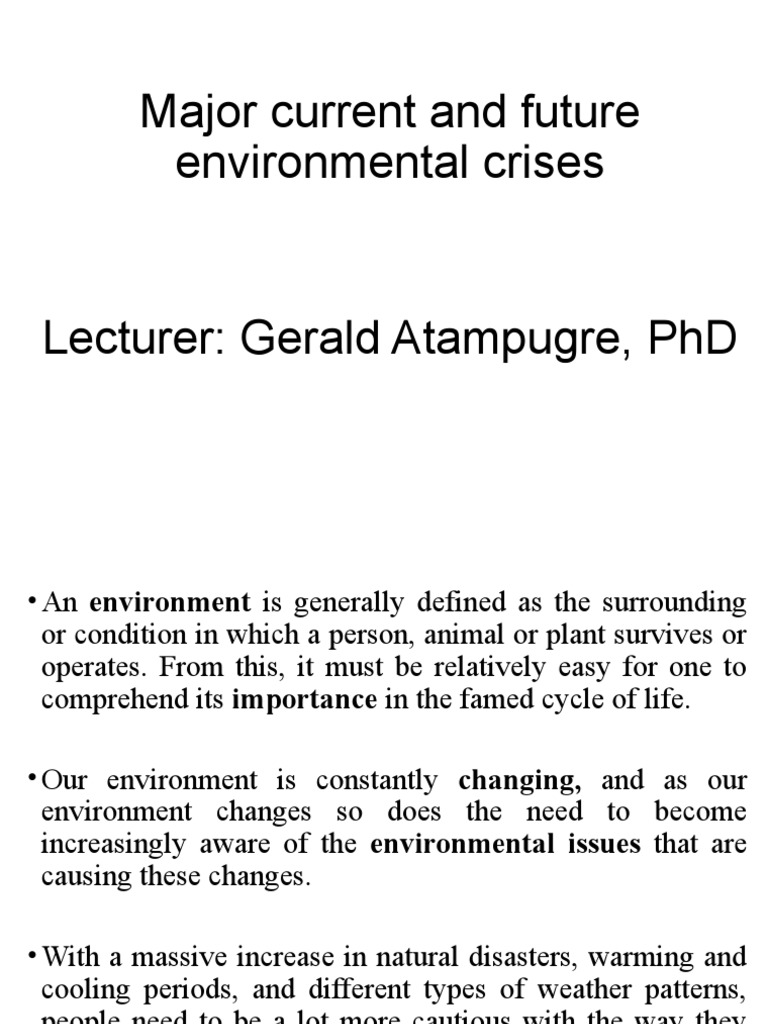 Current Environmental Crises Overview | PDF | Climate | Climate Change