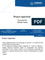 Project Appraisal: Presented by Bidisha Sarkar