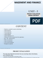 Project Management and Finance: Unit - 5