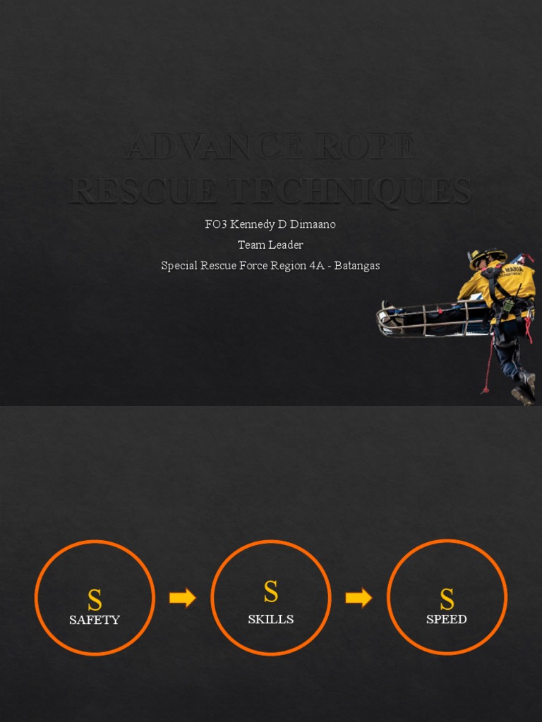 Advance Rope Rescue Techniques For Jlc Pdf Knot Manufactured Goods