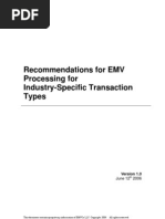 Recommendations For EMV Processing For Industry-Specific Tra