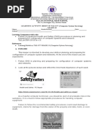 Sta. Fe National High School: LEARNING ACTIVITY SHEET IN TLE-ICT (Computer System Servicing) Grade 10