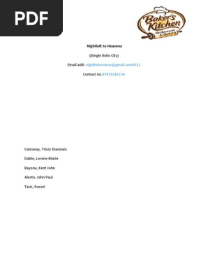 Bakery Business Plan