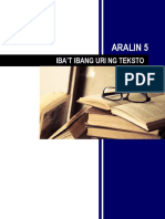 Aralin 5 - Iba't Ibang Uri NG Teksto