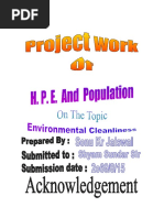 Environment Cleanliness