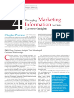 Marketing Information: Managing To Gain Customer Insights