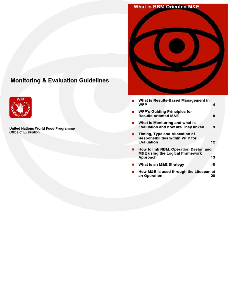 WFP Results-Based Management Guidelines | PDF | Evaluation | Monitoring ...