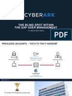 The Blind Spot Within The Sap User Management: 13. March 2019, Bonn