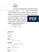 Integral Substitusi: A) Bentuk Subtitusi-1