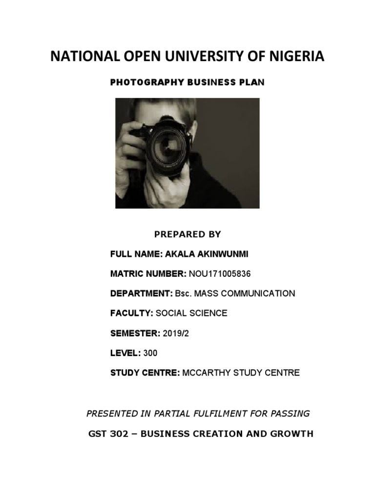 business plan for photography in nigeria