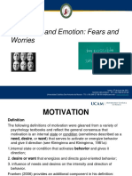 Unit 2: Motivation and Emotion: Fears and Worries