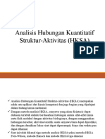 Analisis Hubungan Kuantitatif Struktur-Aktivitas (HKSA)