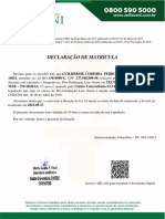 Declaração Da Pós Graduação