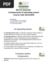 Gla University (Mathura) Bca 2nd Semester Operating System PDF