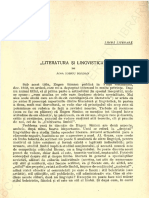 Iordan, Iorgu, Literatura Si Lingvistica, Limba Romana, An.8, Nr.2, 1959, P. 69-75