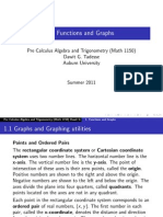 Functions and Graphs: Pre Calculus Algebra and Trigonometry (Math 1150) Dawit G. Tadesse Auburn University