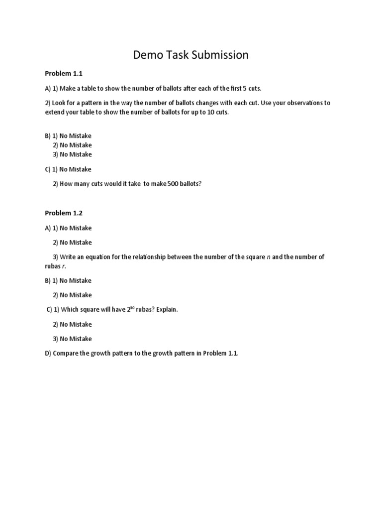 Demo Task Submission | PDF