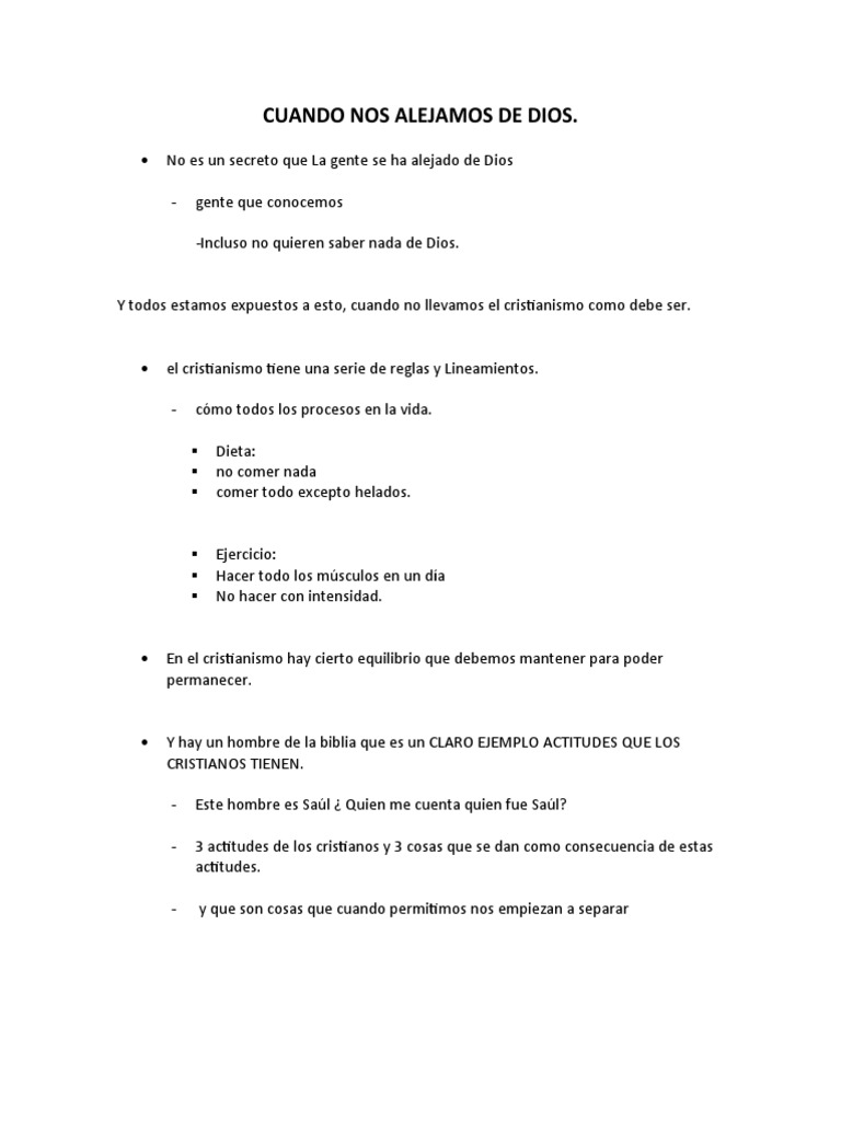 Actitudes que Alejan de Dios | PDF | Saulo