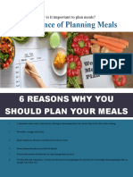 Flayer on why it is Important to Plan Meals Form- 4H