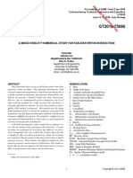 A Mixed-Fidelity Numerical Study For Fan-Distortion Interaction