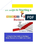 10 Steps To Starting-Up A Child Care Business - Preview
