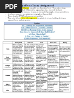 Synthesis Essay Assignment: Options