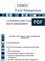 1.0 Introduction To Solid Waste Management